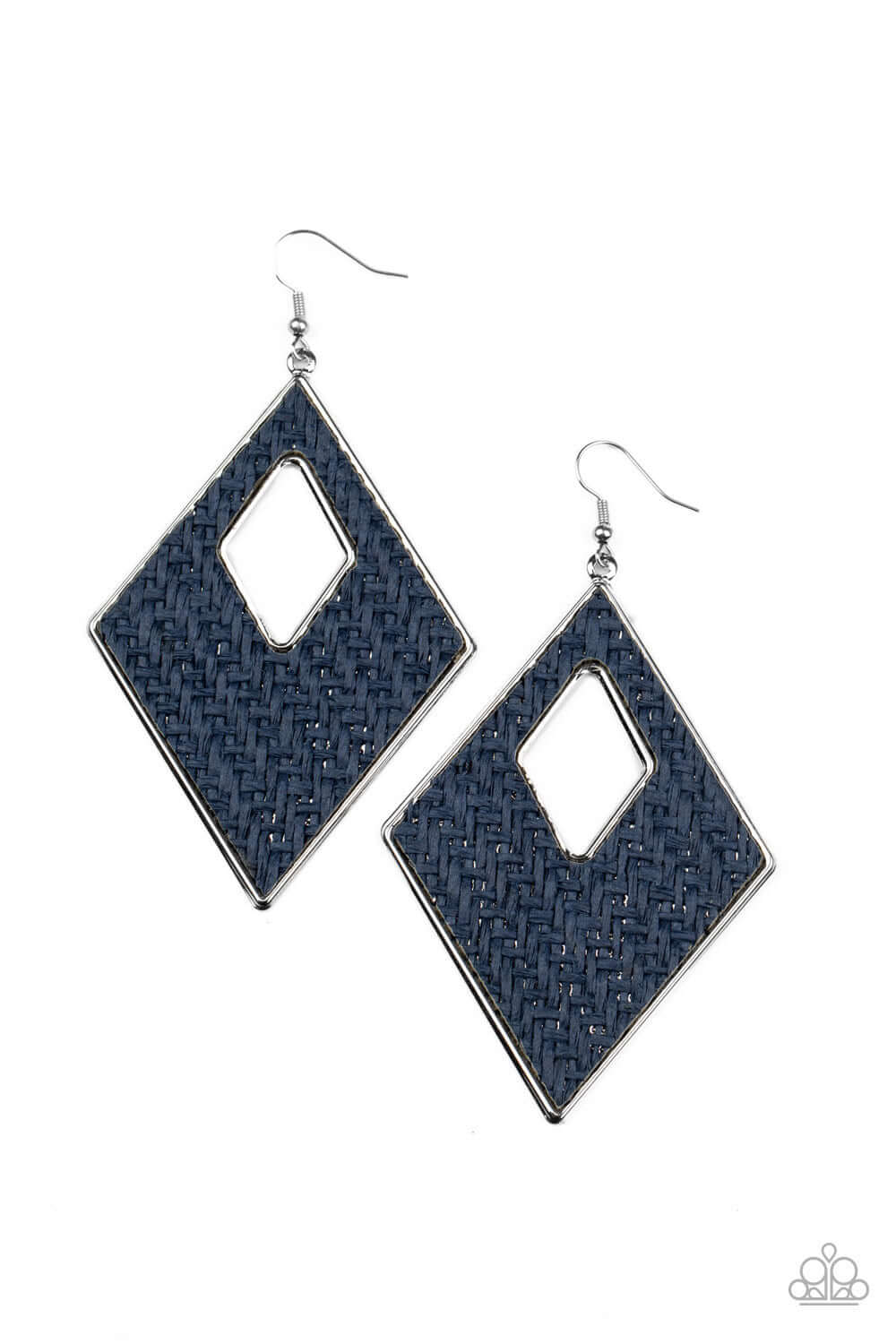 Woven Wanderer - Blue Paparazzi Accessories Earrings $5 Jewelry with Janet Morgan Earrings