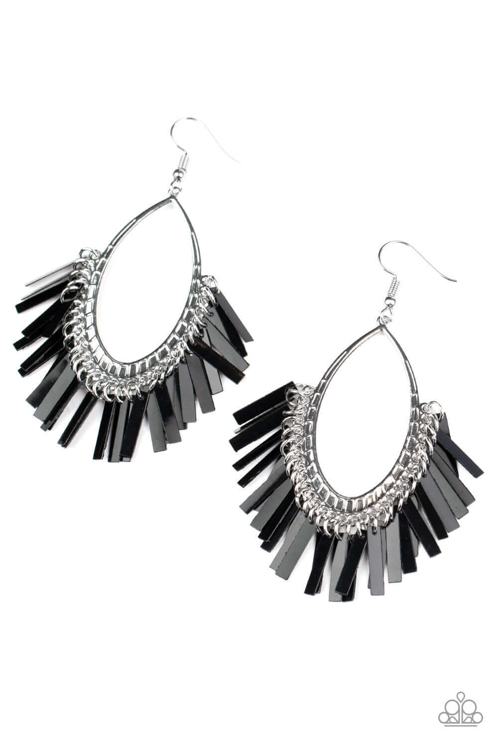 Fine-Tuned Machine - Black Paparazzi Accessories Earrings $5 Jewelry with Janet Morgan Earrings