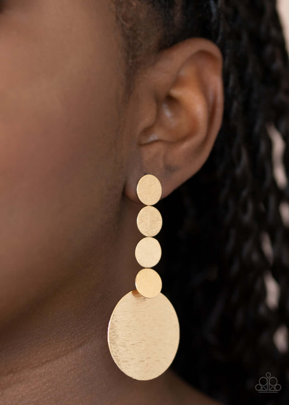 Idolized Illumination - Gold Paparazzi Accessories Earring $5 Jewelry with Janet Morgan Earrings