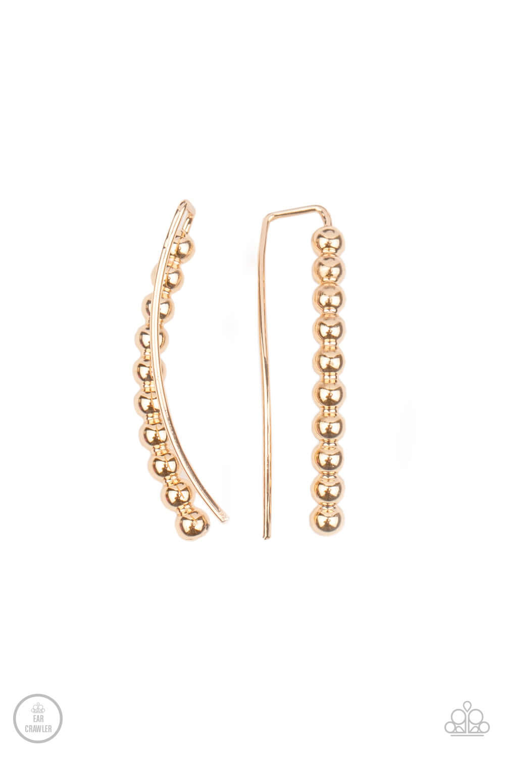 Climb On - Gold Ear Crawler Paparazzi Accessories Earrings $5 Jewelry with Janet Morgan EARRINGS