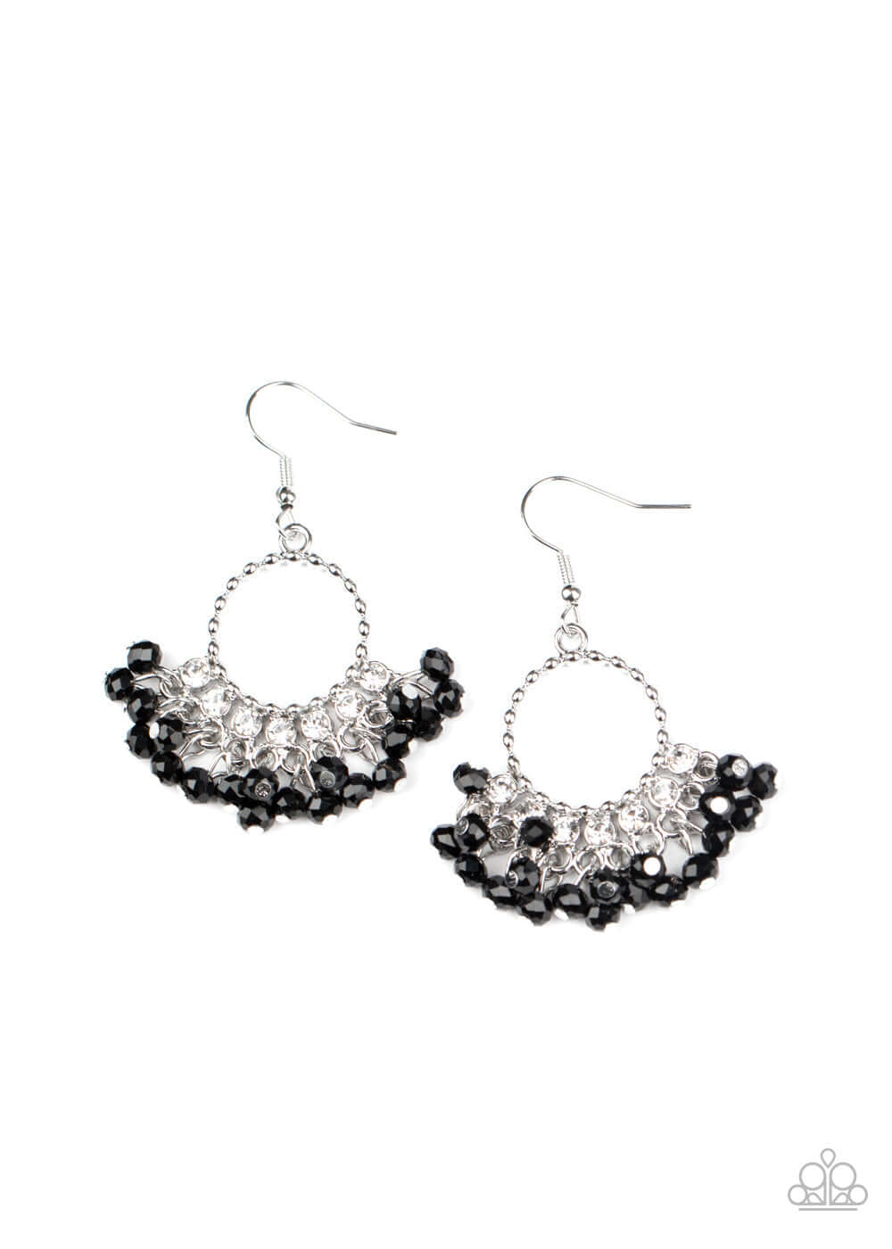 Charmingly Cabaret - Black Paparazzi Accessories Earrings $5 Jewelry with Janet Morgan Earrings