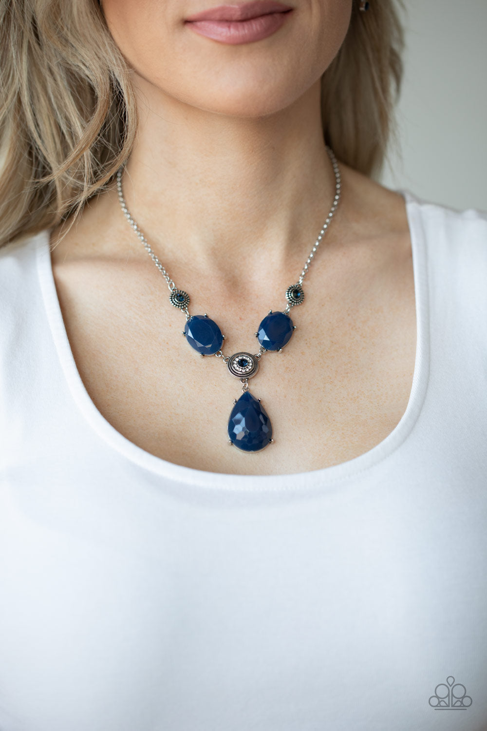 Heirloom Hideaway - Blue Paparazzi Accessories Necklace $5 Jewelry with Janet Morgan Necklaces