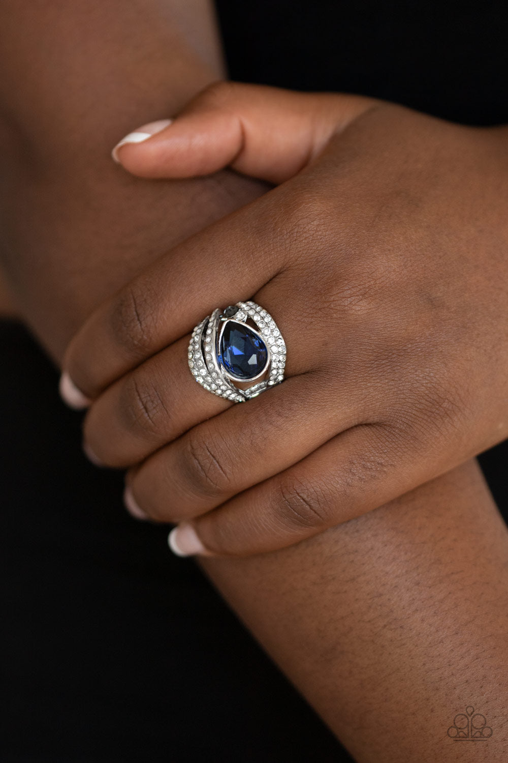 Stepping Up The Glam - Paparazzi Accessories Blue Ring $5 Jewelry with Janet Morgan Jewelry