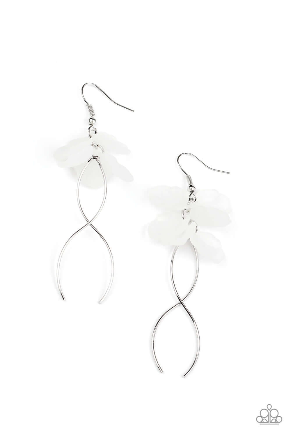 Lets Keep It ETHEREAL- White Paparazzi Accessories Earrings $5 Jewelry with Janet Morgan Earrings