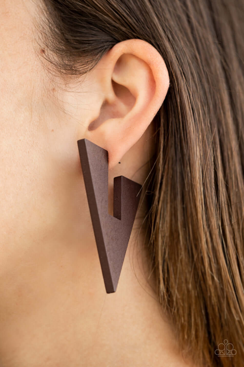 Boardroom Bravado - Brown - Paparazzi Accessories Earrings $5 Jewelry with Janet Morgan Earrings