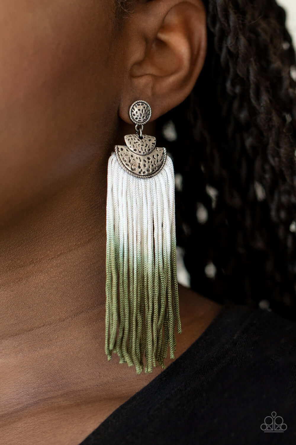 DIP It Up - Green Paparazzi Accessories Earrings $5 Jewelry with Janet Morgan Earrings