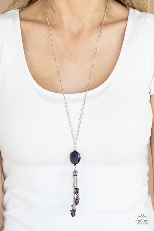 Fringe Flavor - Purple Paparazzi Accessories Necklace $5 Jewelry with Janet Morgan Necklaces