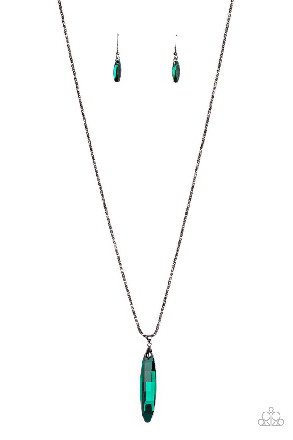 Meteor Shower - Green Paparazzi Accessories Necklace $5 Jewelry with Janet Morgan Necklaces