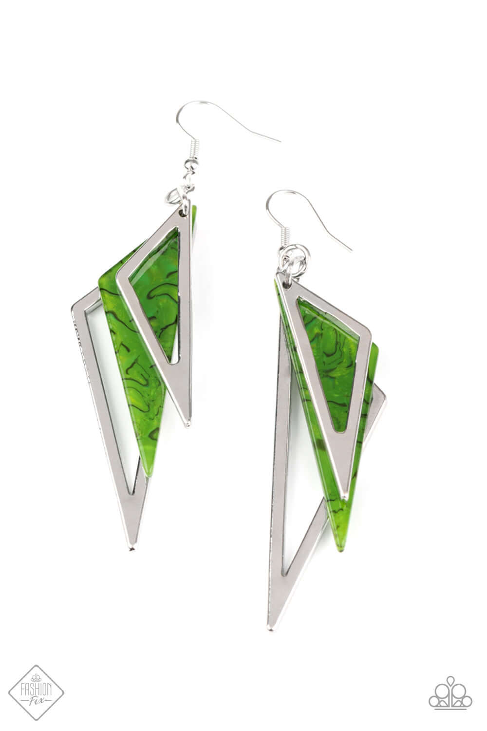 Evolutionary Edge - Green Paparazzi Earring $5 Jewelry with Janet Morgan Earrings