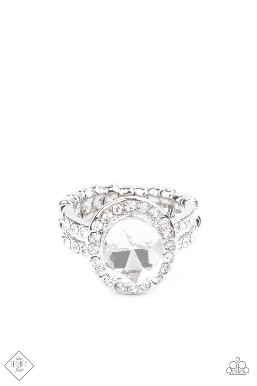 TMST Bling Unstoppable Sparkle - White Paparazzi Ring