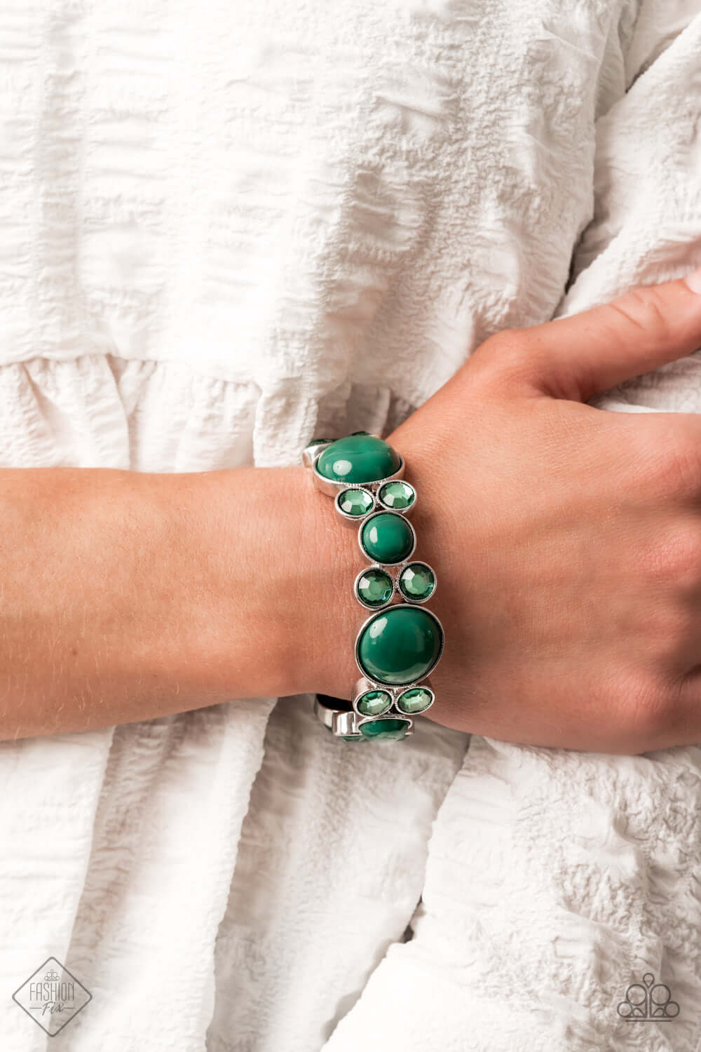 Celestial Escape - Green Paparazzi Accessories Bracelet $5 Jewelry with Janet Morgan Bracelets