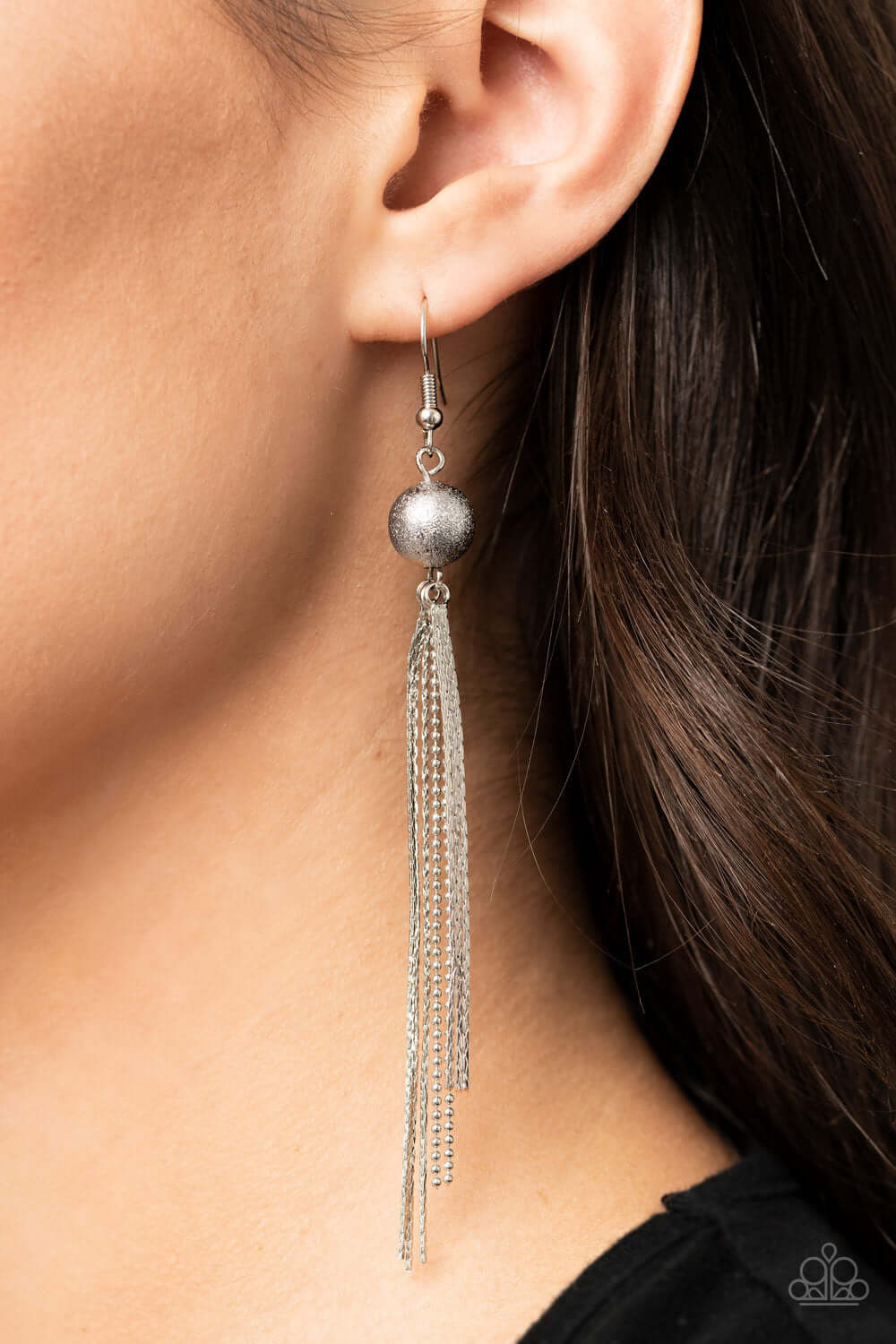 SLEEK-ing Revenge - Silver Paparazzi Accessories Earrings $5 Jewelry with Janet Morgan Earrings