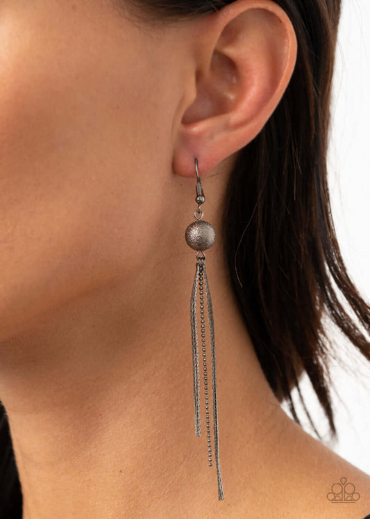 SLEEK-ing Revenge - Black Paparazzi Earrings $5 Jewelry with Janet Morgan Earrings