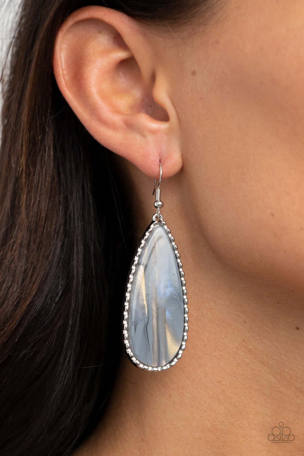 Ethereal Eloquence - Silver Paparazzi Accessories Earrings $5 Jewelry with Janet Morgan Earrings