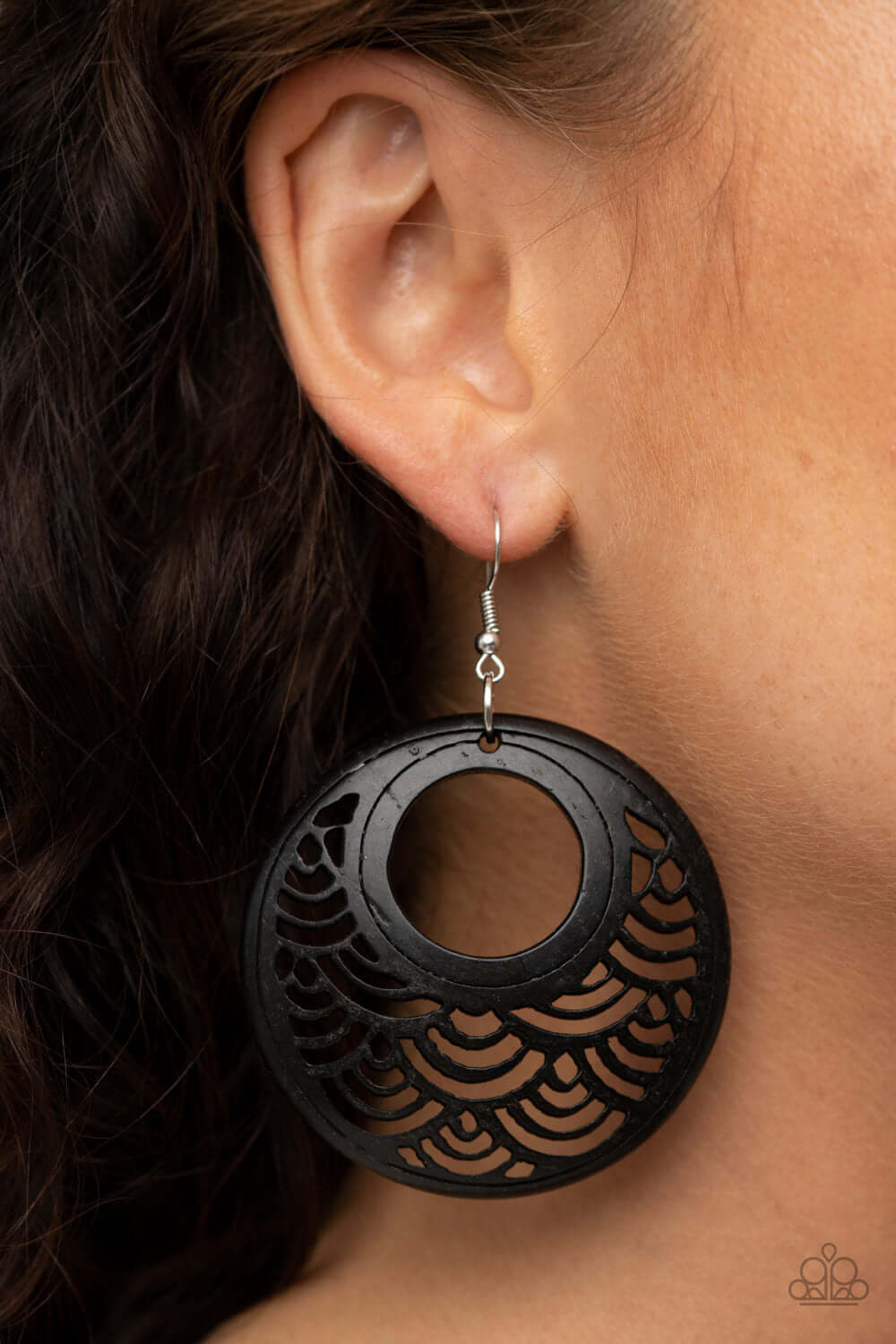 Tropical Canopy - Black Paparzzi Accessories Earrings $5 Jewelry with Janet Morgan Earrings