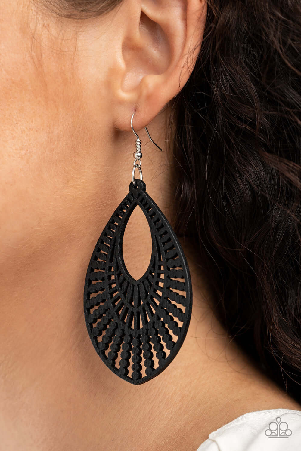 Bermuda Breeze - Black - Paparazzi Accessories Earrings $5 Jewelry with Janet Morgan Earrings