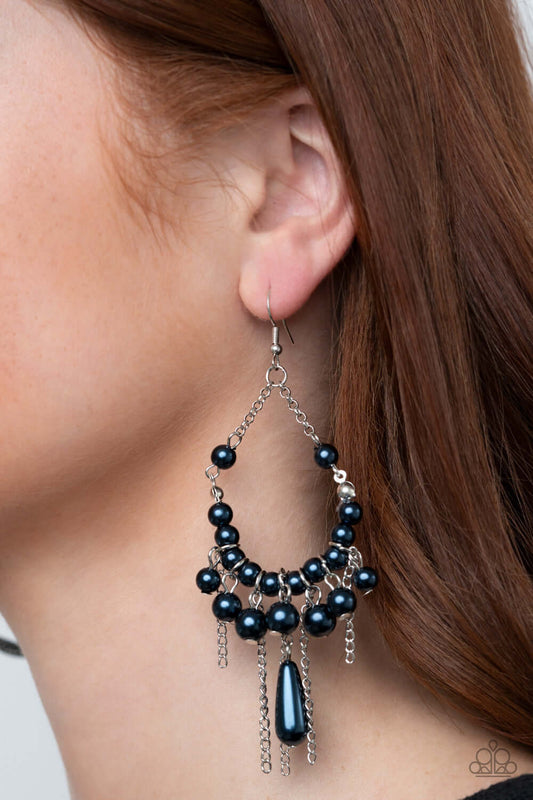 Party Planner Posh - Blue Paparazzi Accessories Earrings $5 Jewelry with Janet Morgan Earrings