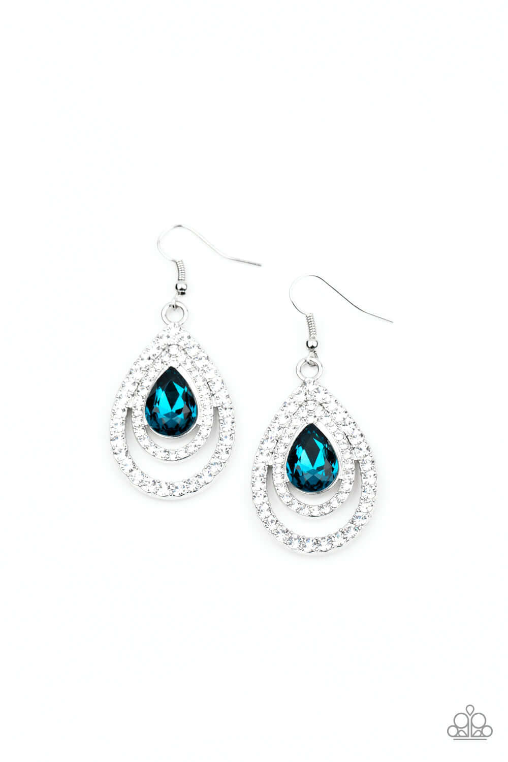 So The Story GLOWS - Blue Paparazzi Accessories Earrings $5 Jewelry with Janet Morgan Earrings