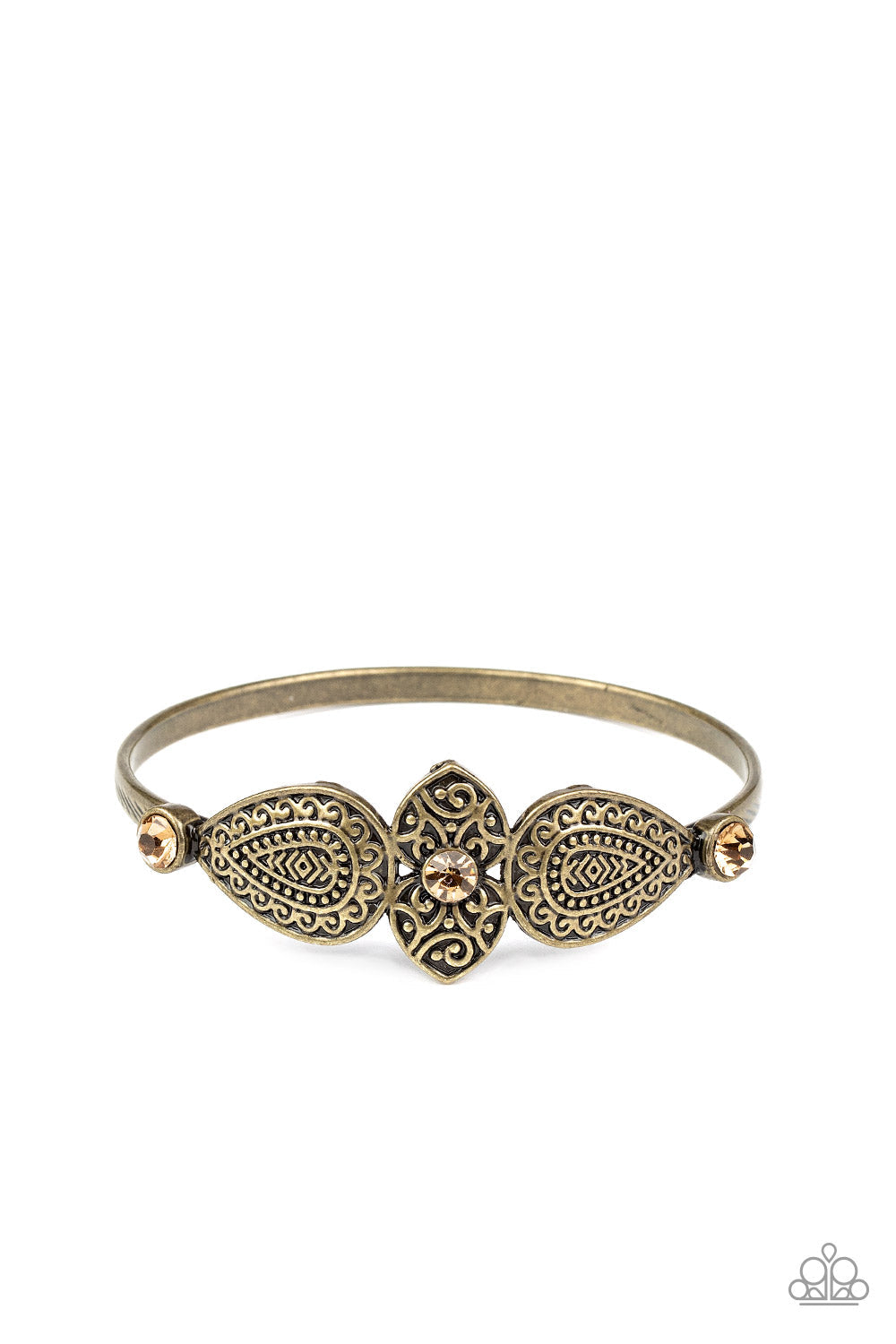 Flourishing Fashion - Brass Paparazzi Accessories Bracelet $5 Jewelry with Janet Morgan Bracelets