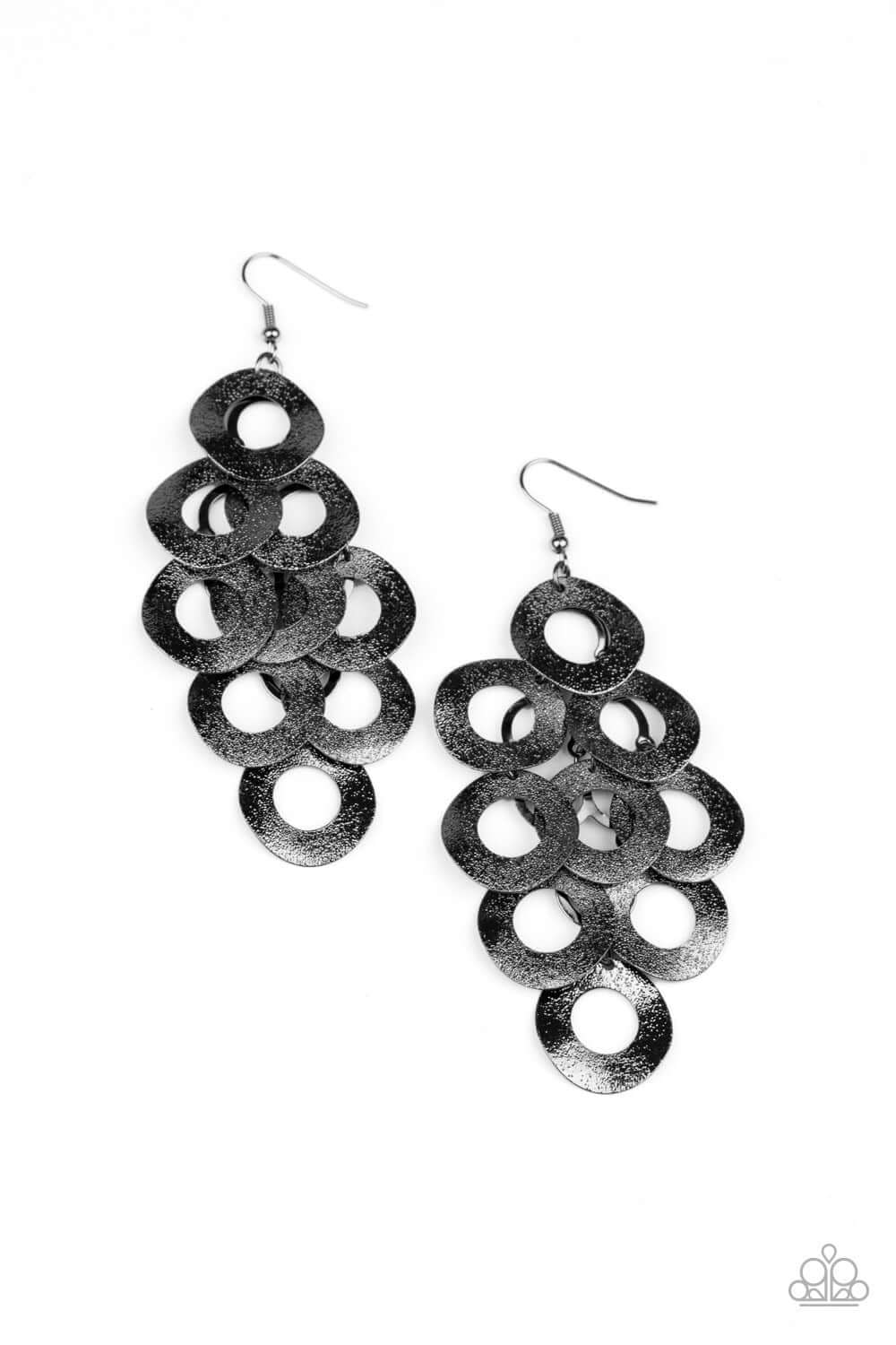 Scattered Shimmer - Black Paparazzi Earrings $5 Jewelry with Janet Morgan Jewelry