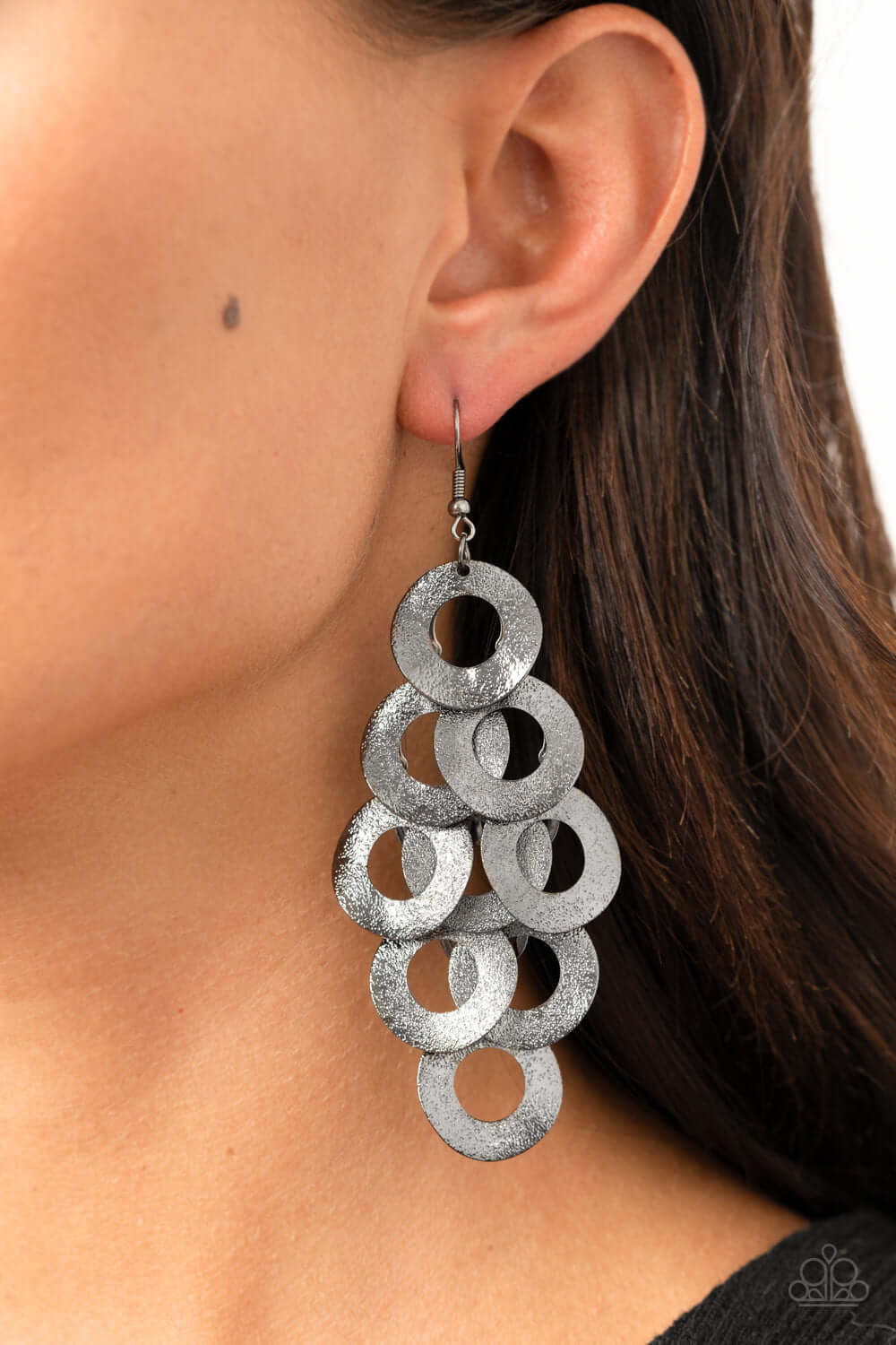 Scattered Shimmer - Black Paparazzi Earrings $5 Jewelry with Janet Morgan Jewelry