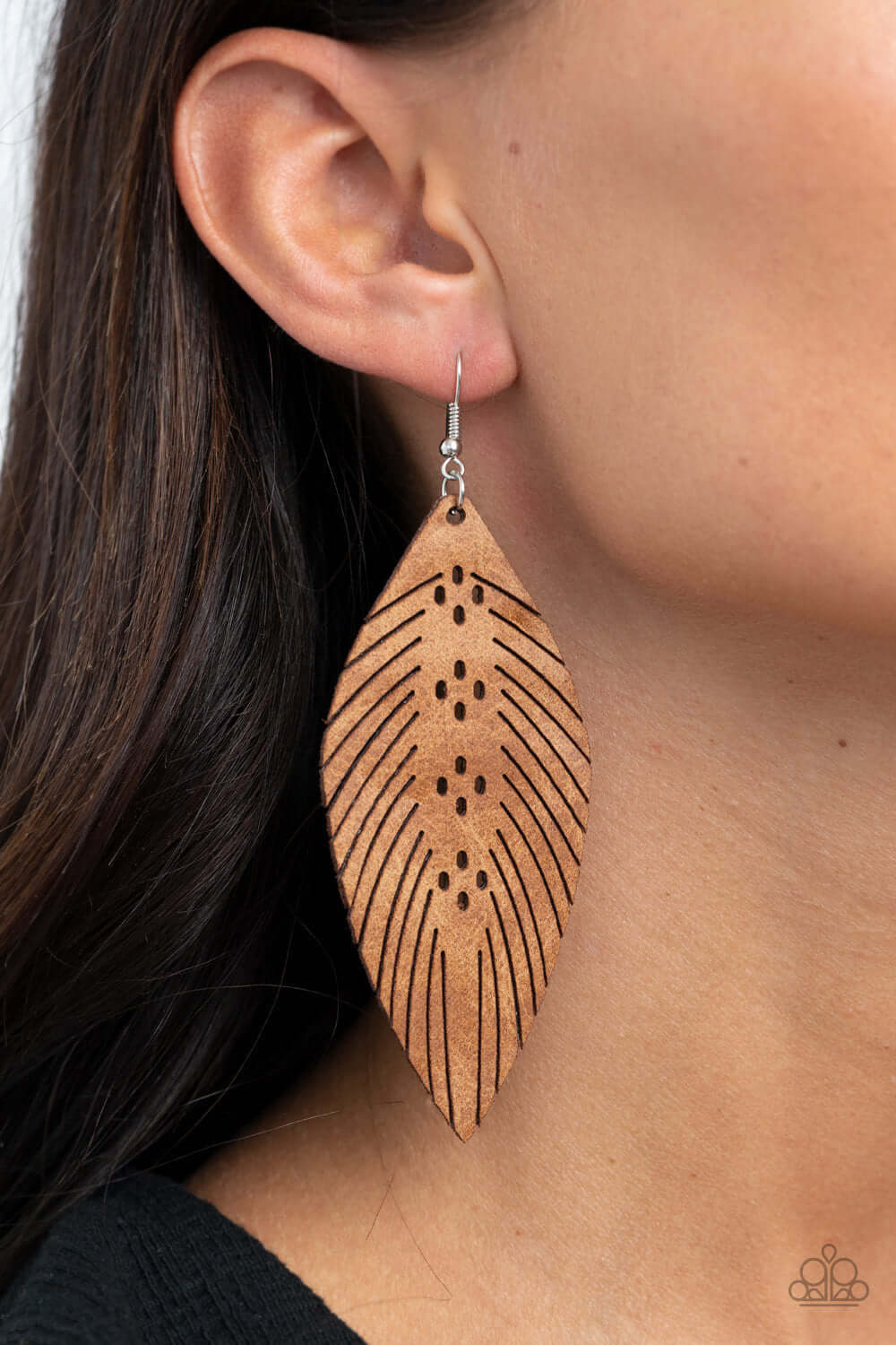 Wherever The Wind Takes Me - Paparazzi Accessories - Brown Earrings $5 Jewelry with Janet Morgan Earrings