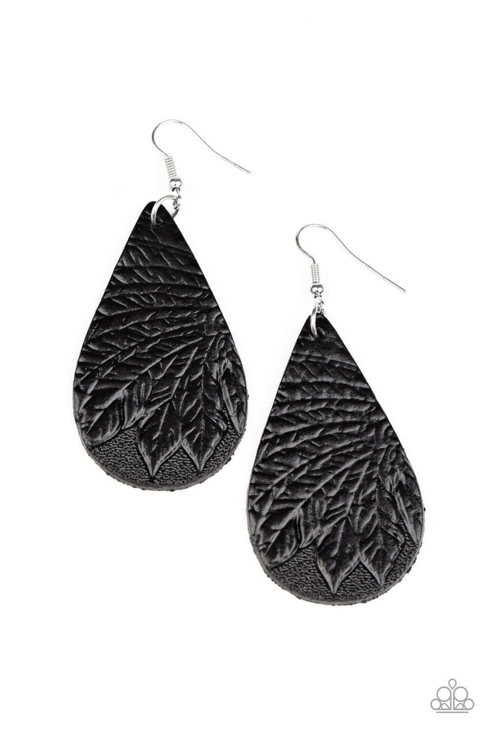 Everyone Remain PALM! - Black Paparazzi Accessories Earring $5 Jewelry with Janet Morgan Earrings