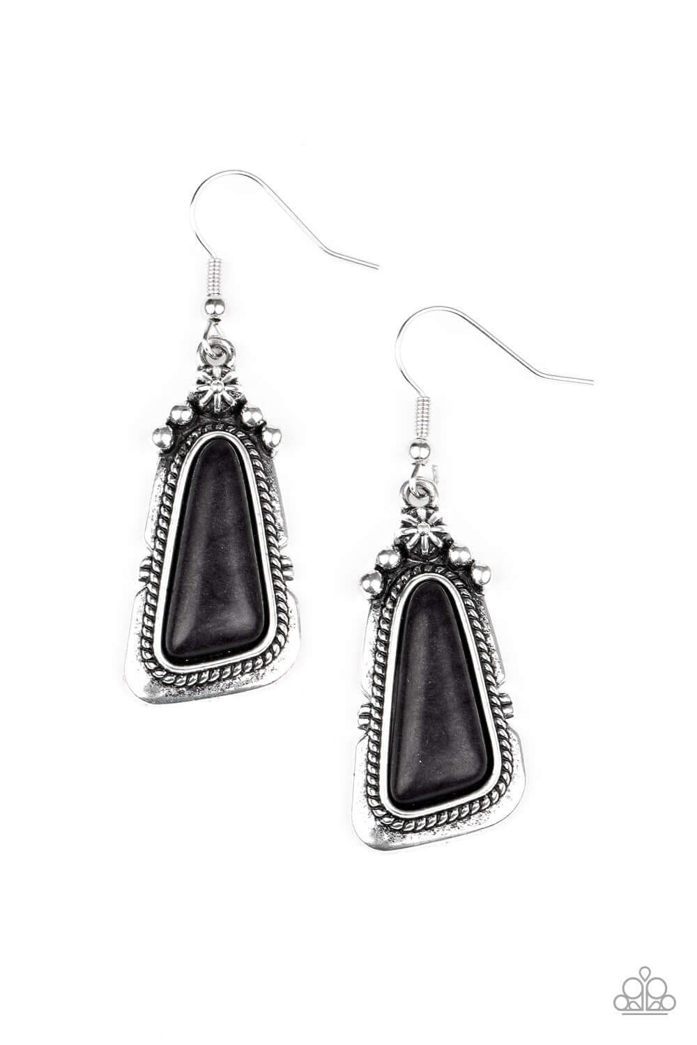 Sahara Solitude - Black Paparazzi Accessories Earrings $5 Jewelry with Janet Morgan Earrings