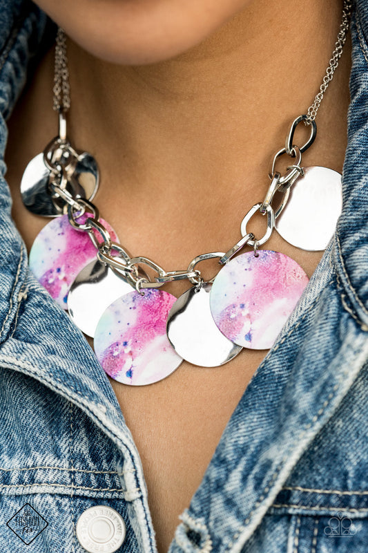 Tie Dye Drama - Multi Paparazzi Accessories Necklace $5 Jewelry with Janet Morgan Necklaces