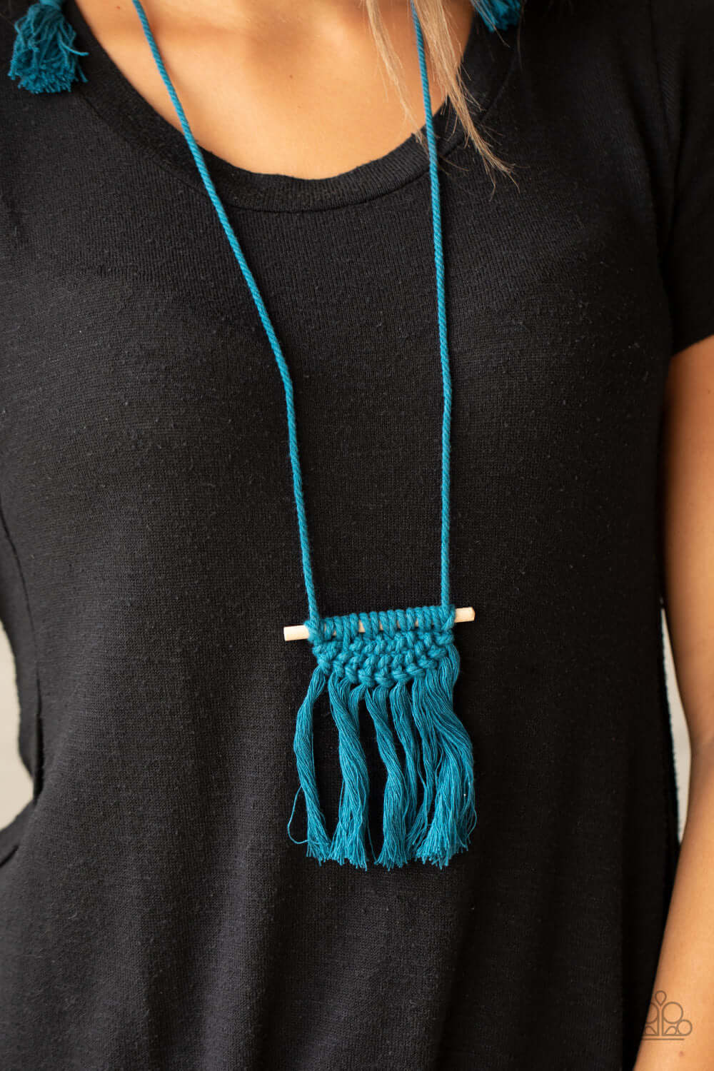 Between You and MACRAME - Blue Paparzzi Accessories Necklace $5 Jewelry with Janet Morgan Necklaces