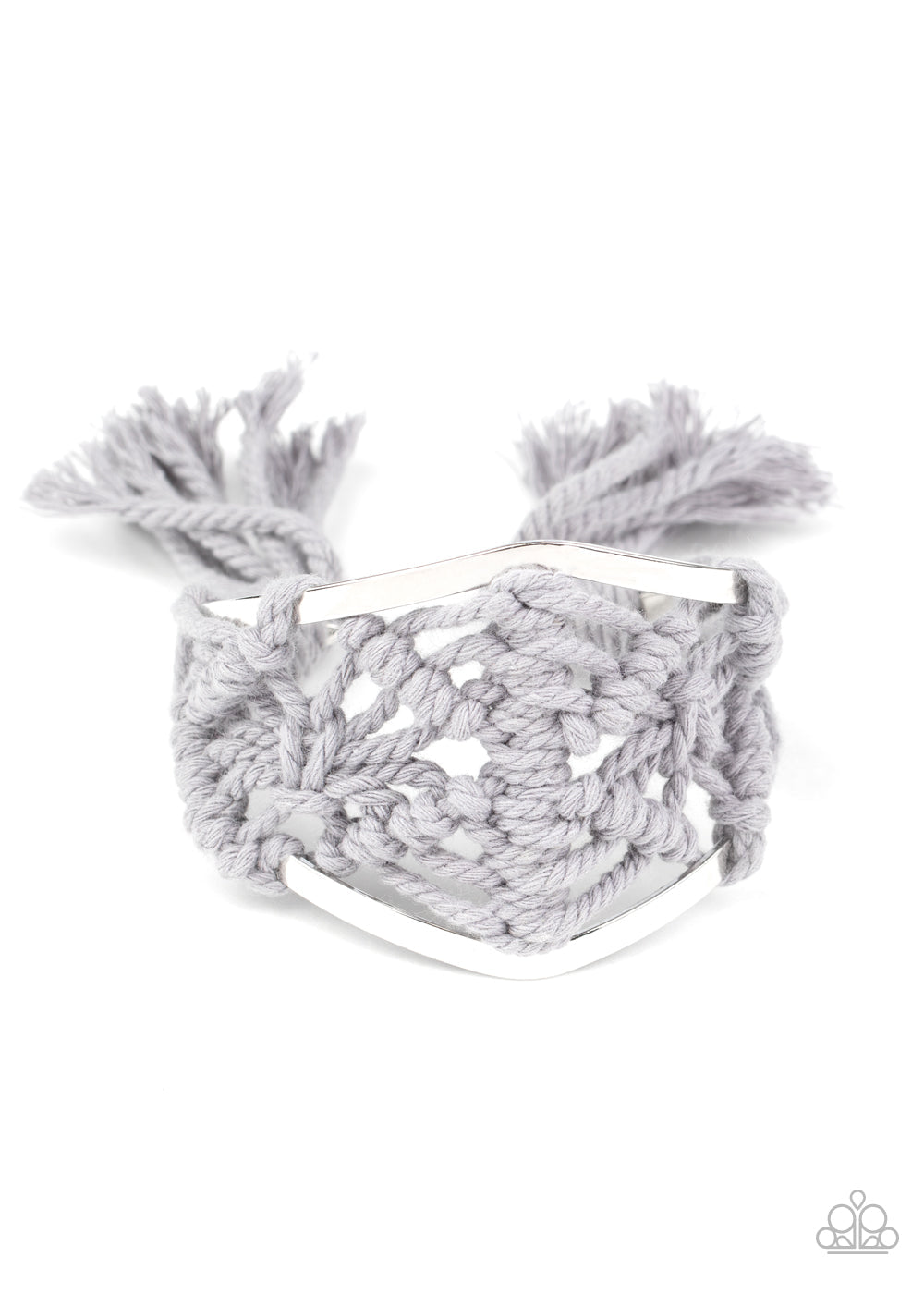 Macrame Mode - Silver Paparazzi Accessories Bracelet $5 Jewelry with Janet Morgan Bracelets