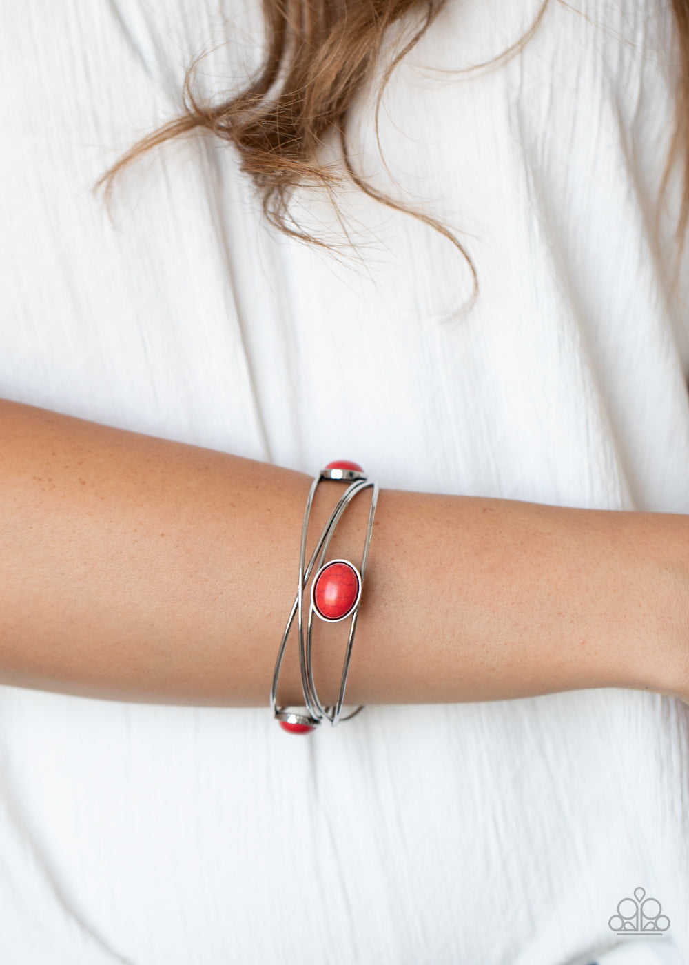 Desert Lagoon - Red - Paparazzi Accessories Bracelet $5 Jewelry with Janet Morgan Bracelets