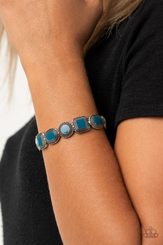 TMST Bling Vividly Vintage - Blue Paparazzi Accessories Bracelet