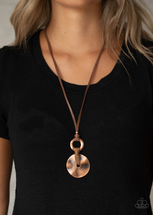 Nautical Nomad - Copper Paparazzi Accessories Necklace $5 Jewelry with Janet Morgan Necklaces