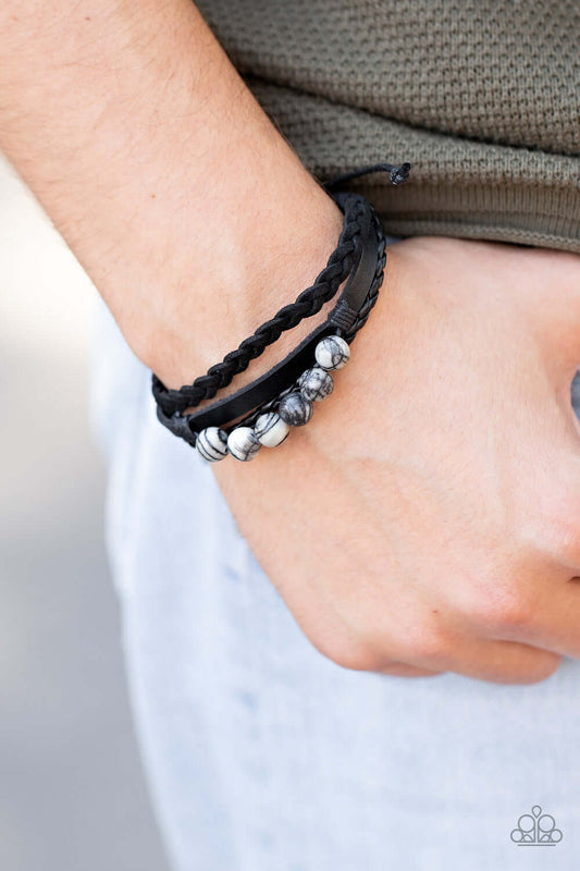 Off-Road Rebel - Black Paparazzi Accessories Bracelet $5 Jewelry with Janet Morgan Bracelets