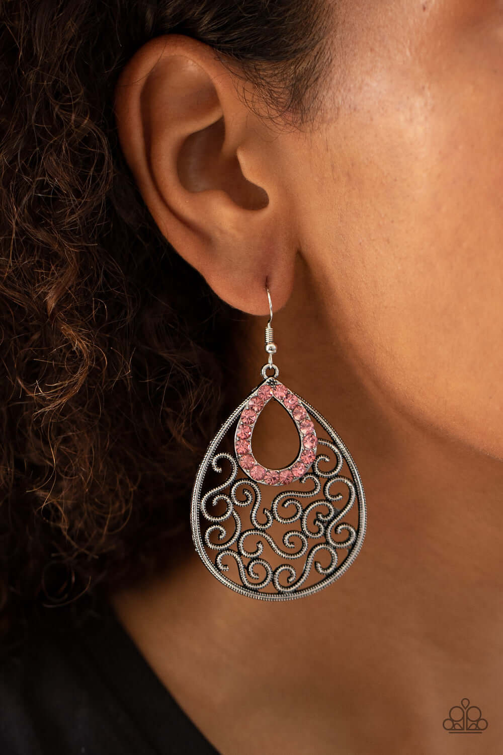 Seize The Stage - Pink Paparazzi Accessories Earrings $5 Jewelry with Janet Morgan Earrings