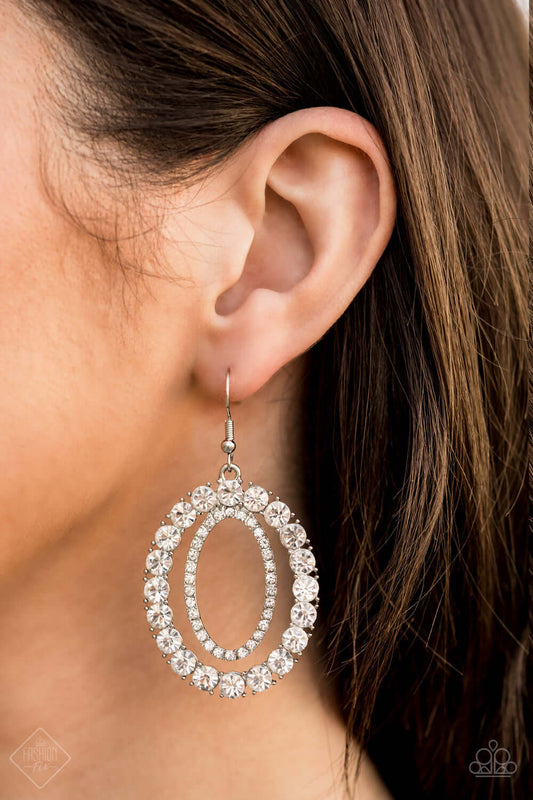 Deluxe Luxury Paparazzi Accessories White Earrings $5 Jewelry with Janet Morgan EARRINGS