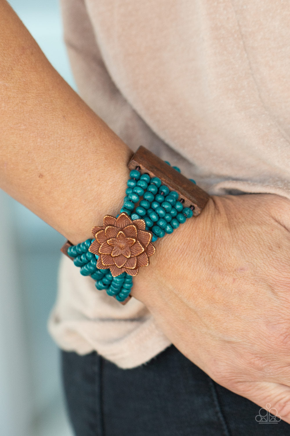 Tropical Sanctuary - Blue Paparzzi Accessories Bracelet $5 Jewelry with Janet Morgan Bracelets