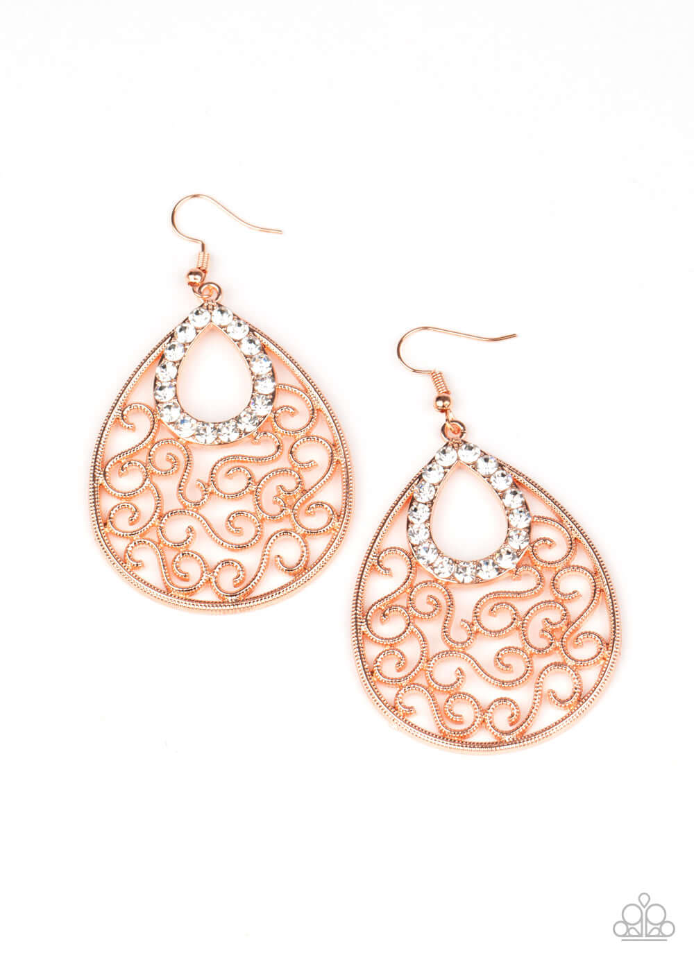 Seize The Stage - Copper Paparazzi Accessories Earrings $5 Jewelry with Janet Morgan Earrings