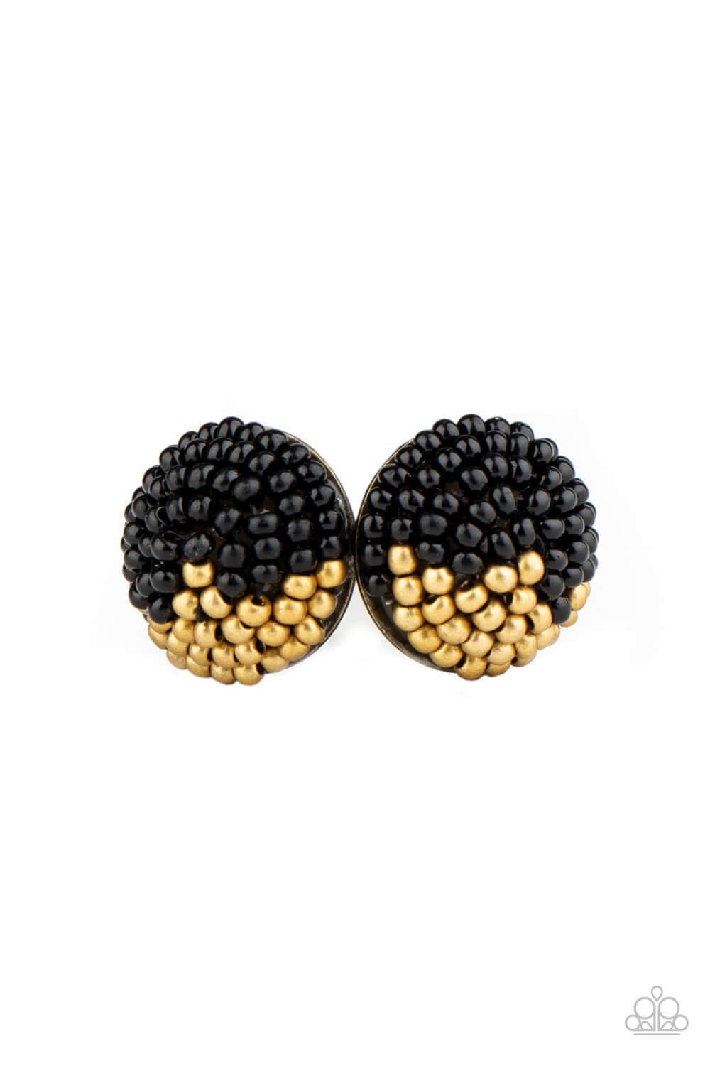 As Happy As Can BEAD - Black - Paparazzi Accessories Earrings $5 Jewelry with Janet Morgan Earrings