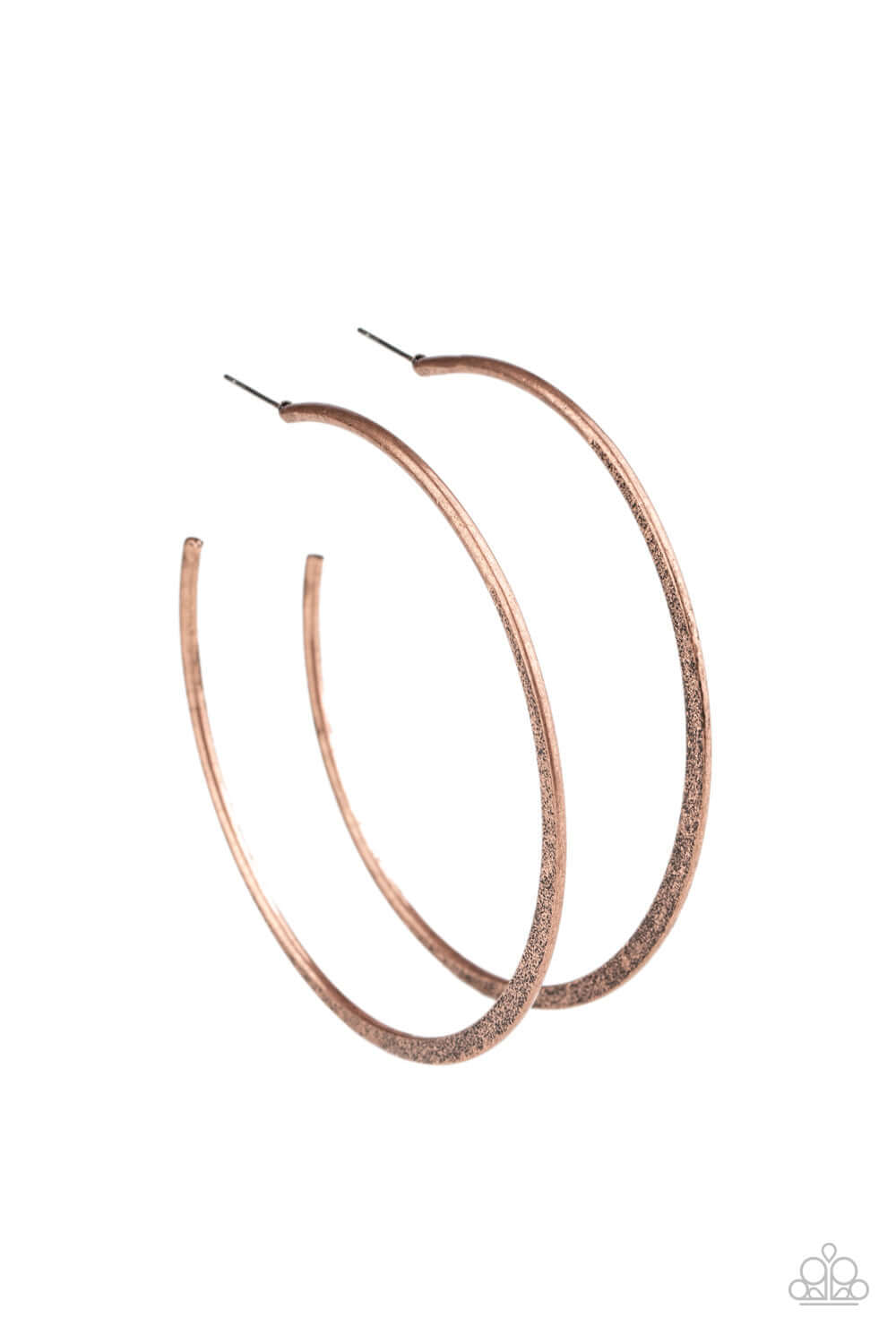 Flat Spin - Paparazzi Accessories Copper Hoop Earrings $5 Jewelry with Janet Morgan EARRINGS