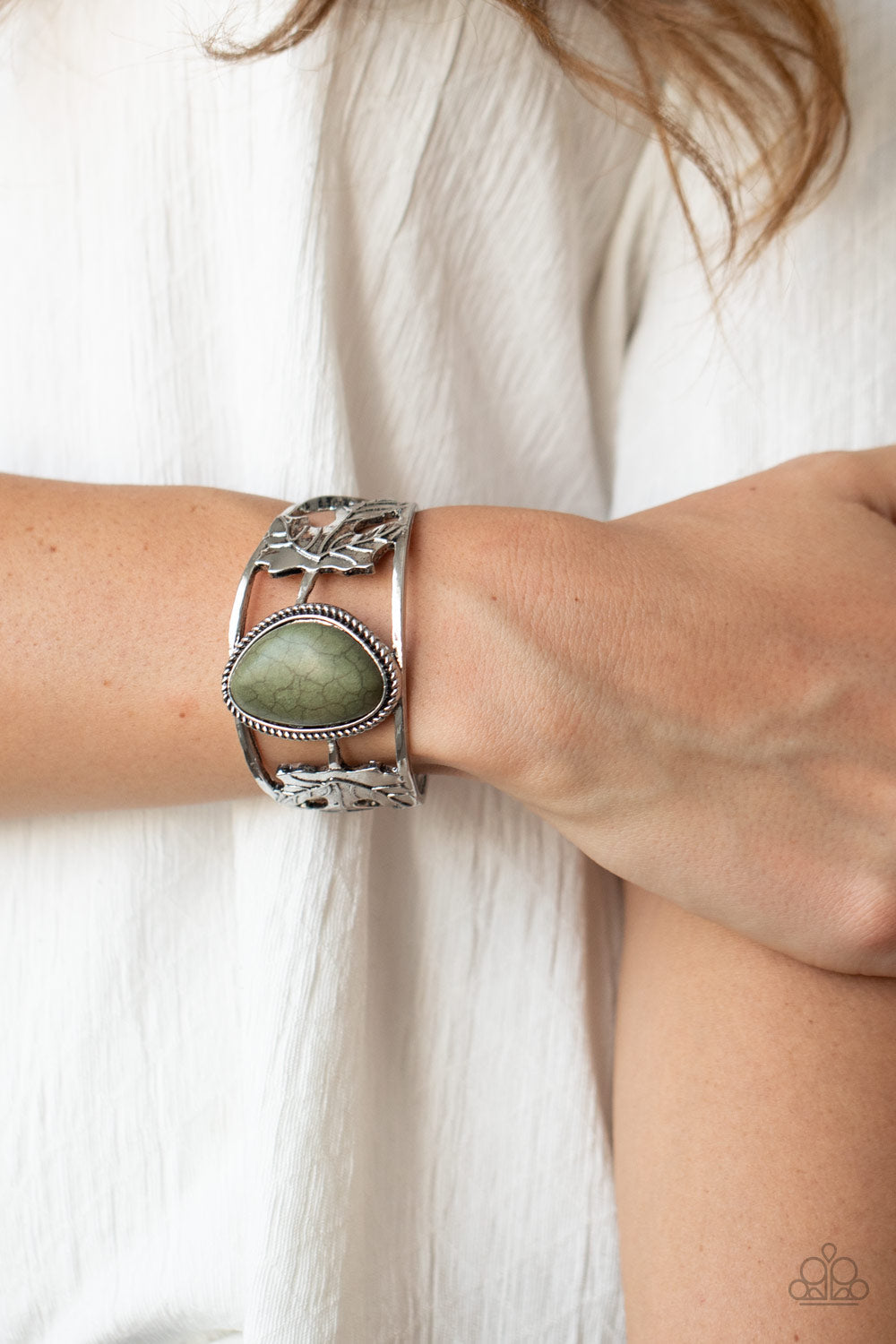 Sahara Seasons - Green Paparazzi Accessories Bracelet $5 Jewelry with Janet Morgan Bracelets