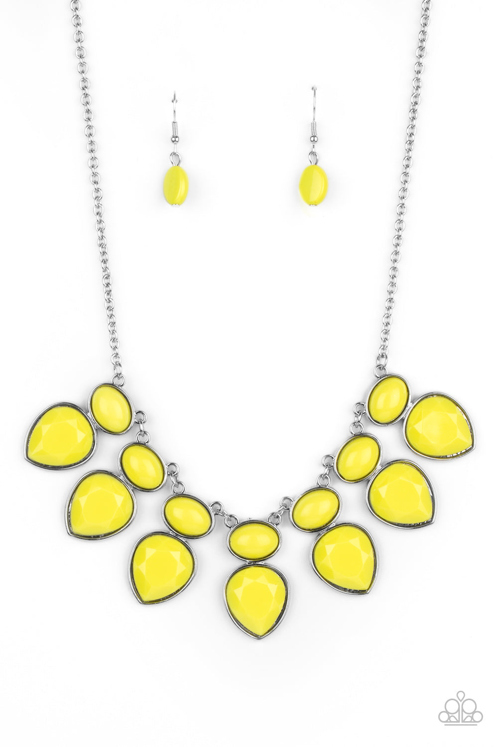 Modern Masquerade - Yellow Paparazzi Accessories Necklace $5 Jewelry with Janet Morgan Jewelry