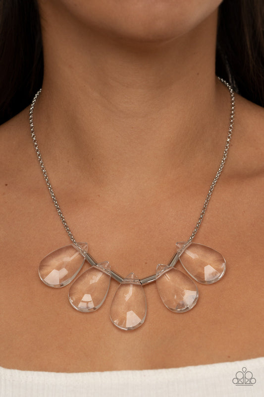 HEIR It Out - White Paparazzi Accessories Necklace $5 Jewelry with Janet Morgan Necklaces