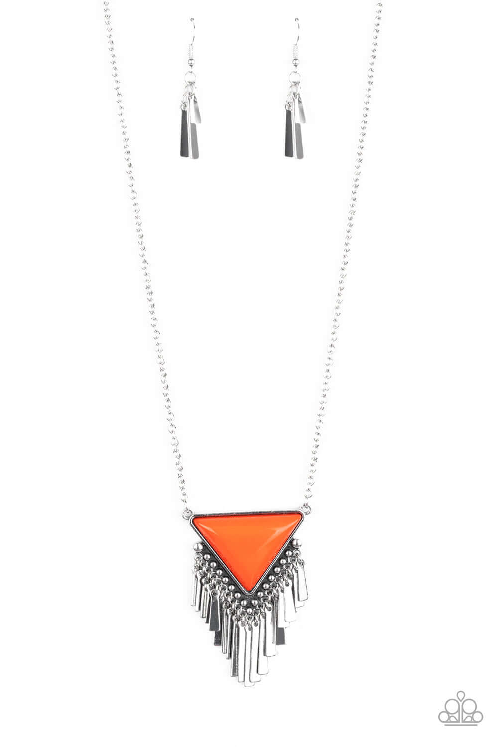 Badlands Bonanza - Orange - Paparazzi Accessories Necklace $5 Jewelry with Janet Morgan Necklace