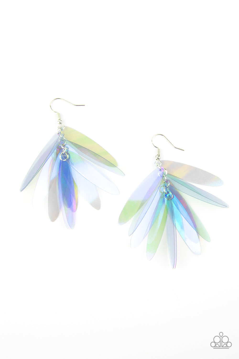 Holographic Glamour - Blue Paparazzi Accessories Earring $5 Jewelry with Janet Morgan Earrings