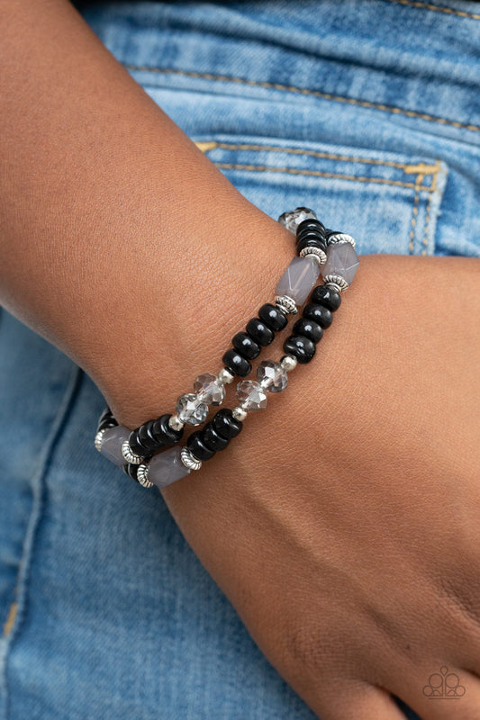 Delightfully Dainty - Black - Paparazzi Accessories Bracelet $5 Jewelry with Janet Morgan Bracelets