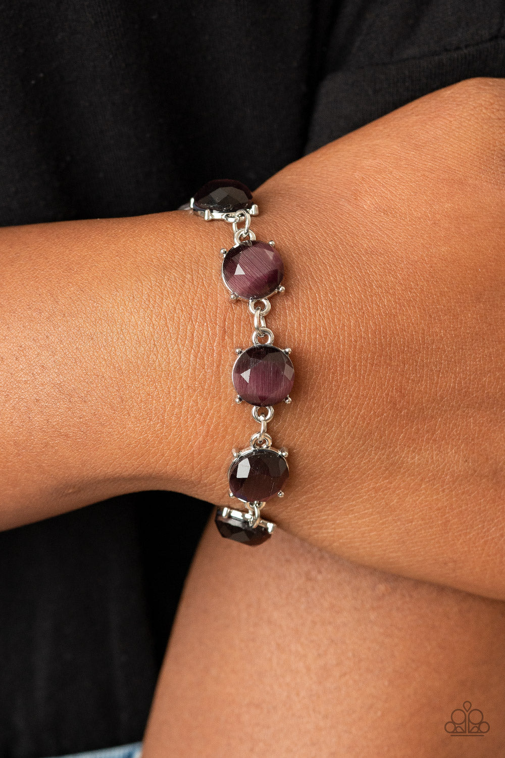 Ms. GLOW-It-All - Purple Paparazzi Accessories Bracelet $5 Jewelry with Janet Morgan Bracelets