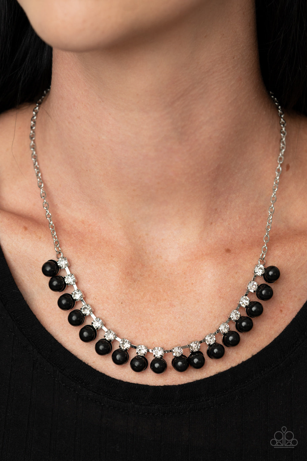 Frozen in TIMELESS - Black Paparazzi Accessories Necklace $5 Jewelry with Janet Morgan Necklaces