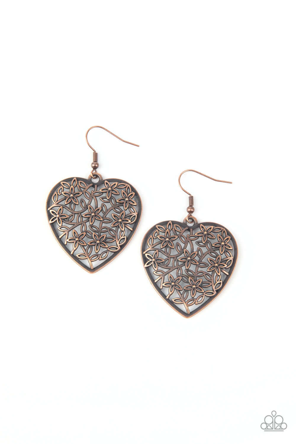 Let Your Heart Grow - Paparazzi Accessories Copper Earrings $5 Jewelry with Janet Morgan Earrings